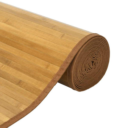 gulvtæppe 70x300 cm rektangulær bambus naturfarvet