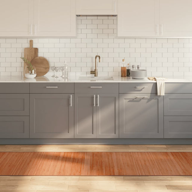 gulvtæppe 70x300 cm rektangulær bambus brun