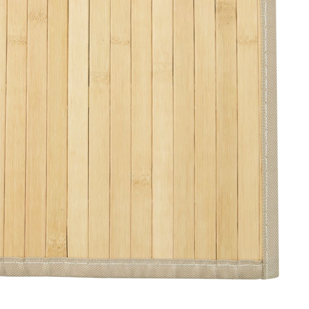 gulvtæppe 70x300 cm rektangulær bambus lys naturfarvet