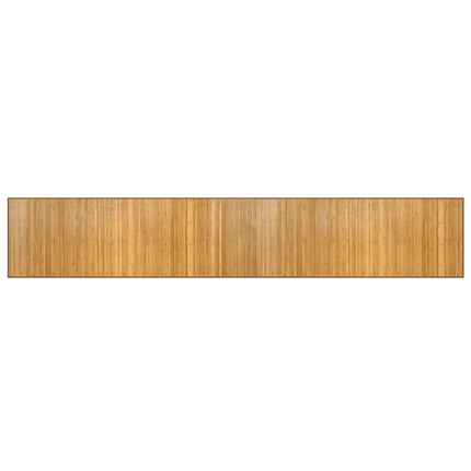 gulvtæppe 70x400 cm rektangulær bambus naturfarvet
