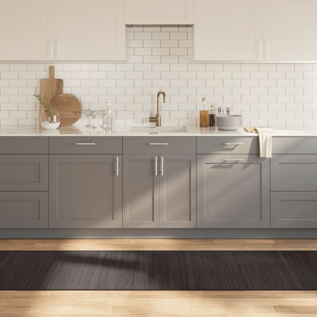 Gulvtæppe i bambus 70 × 500 cm - rektangulært, mørkebrun