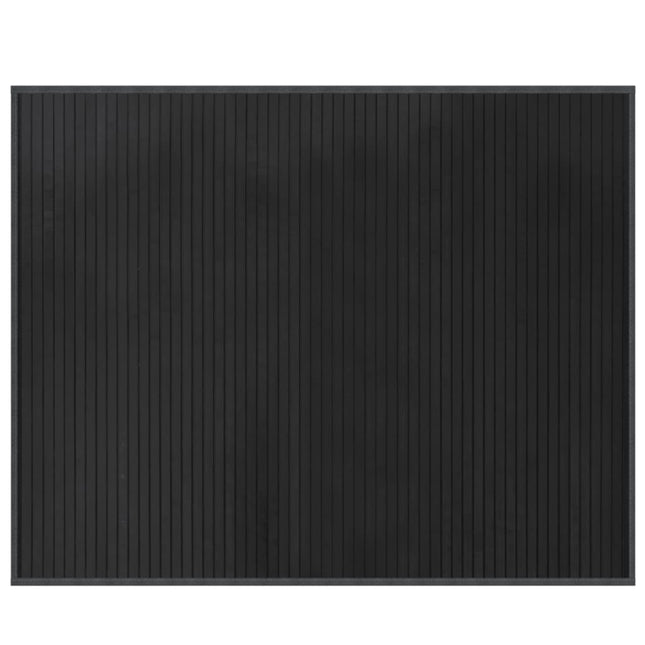 gulvtæppe 80x100 cm rektangulær bambus grå