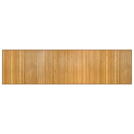 gulvtæppe 80x300 cm rektangulær bambus naturfarvet