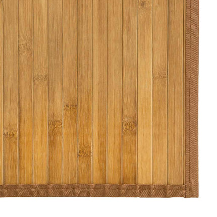 gulvtæppe 80x300 cm rektangulær bambus naturfarvet