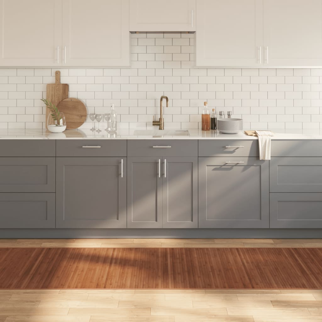 vidaXL Gulvtæppe - Rektangulært i Bambus - Brun - 80x300 cm