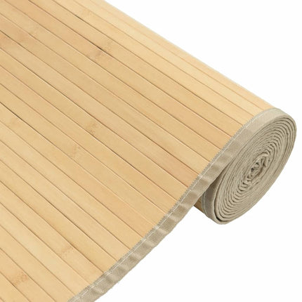 gulvtæppe 80x300 cm rektangulær bambus lys naturfarvet