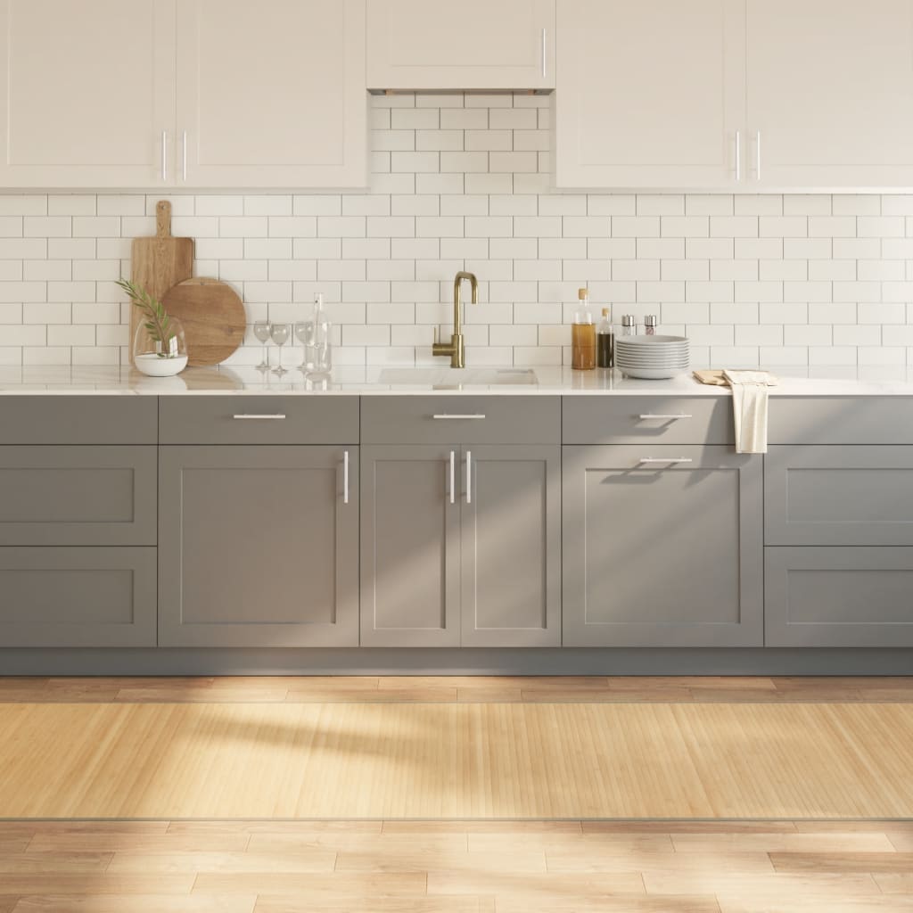 Gulvtæppe 80x300 Cm Rektangulær Bambus Lys Naturfarvet - Vidaxl