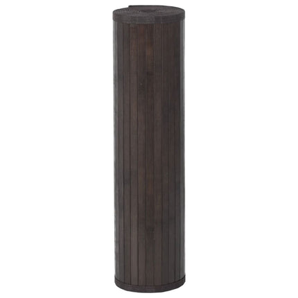 gulvtæppe 80x300 cm rektangulær bambus mørkebrun