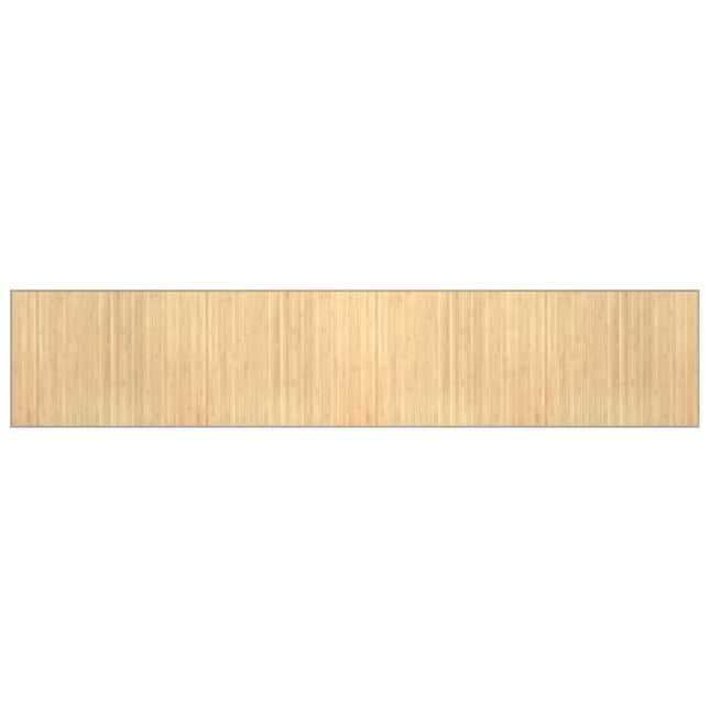 gulvtæppe 80x400 cm rektangulær bambus lys naturfarvet