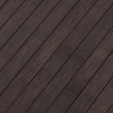 gulvtæppe 80x1000 cm rektangulær bambus mørkebrun