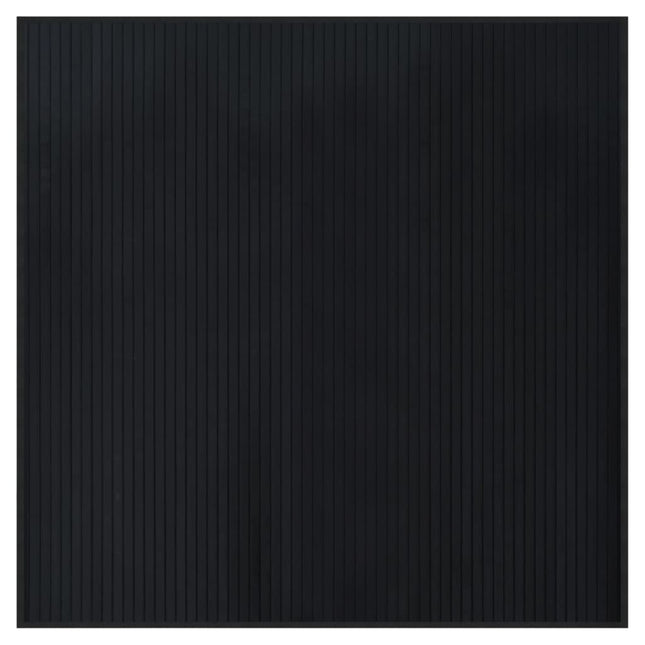 gulvtæppe 100x100 cm firkantet bambus sort