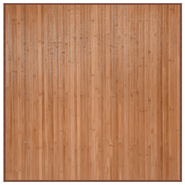 gulvtæppe 100x100 cm rektangulær bambus naturfarvet