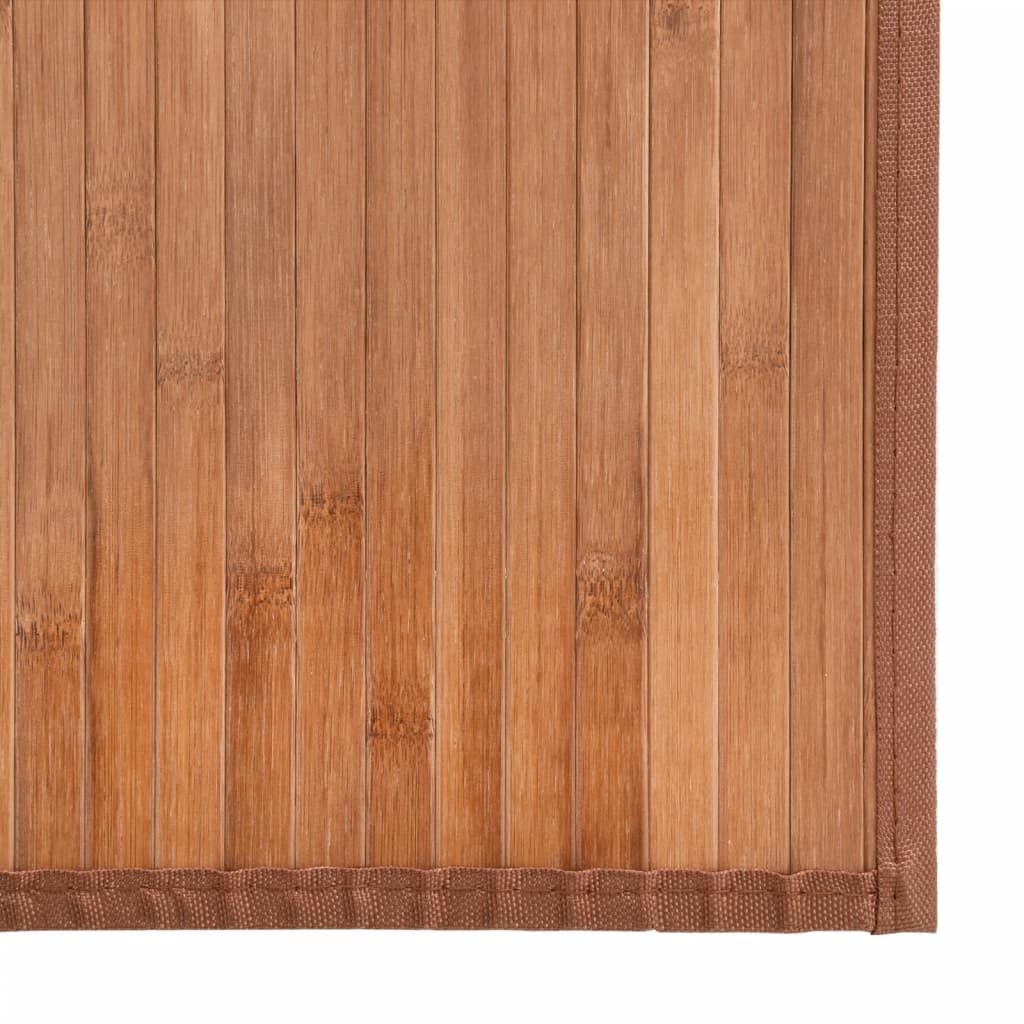 gulvtæppe 100x100 cm rektangulær bambus naturfarvet