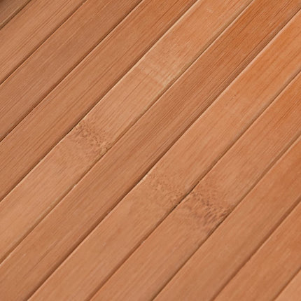 gulvtæppe 100x100 cm rektangulær bambus naturfarvet