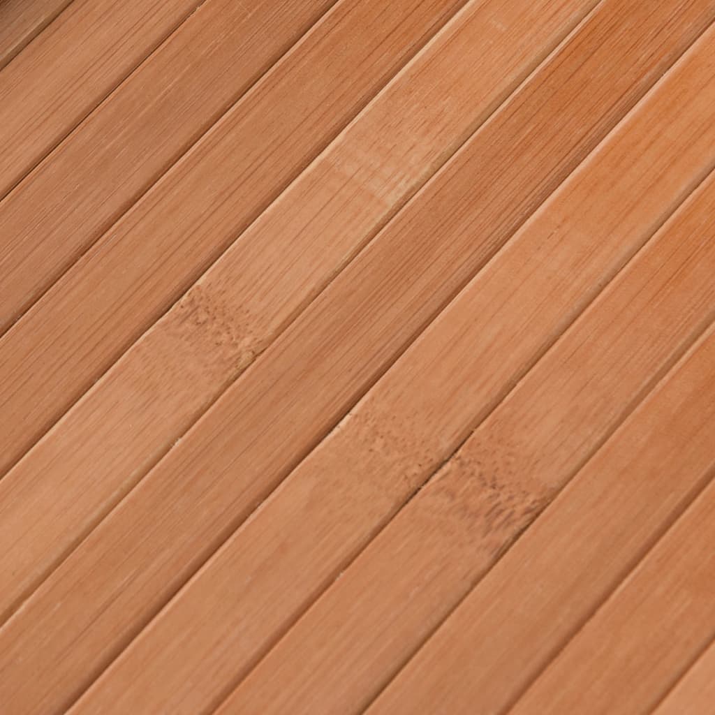 gulvtæppe 100x100 cm rektangulær bambus naturfarvet