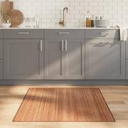 gulvtæppe 100x100 cm rektangulær bambus naturfarvet