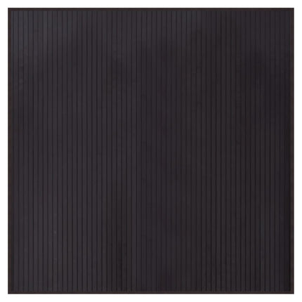 gulvtæppe 100x100 cm firkantet bambus mørkebrun
