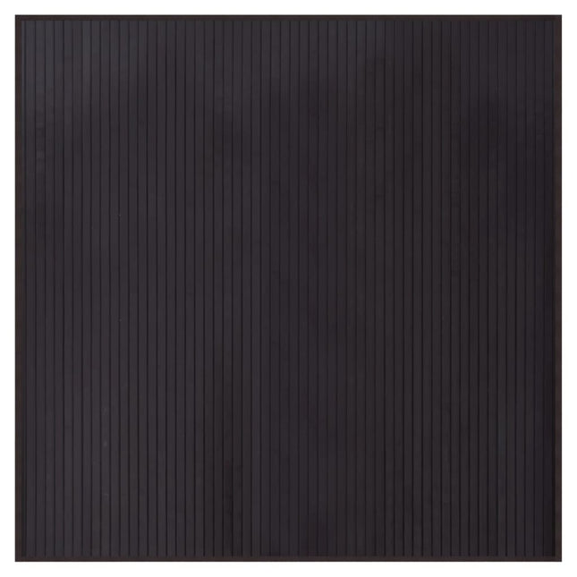 gulvtæppe 100x100 cm firkantet bambus mørkebrun