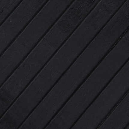 gulvtæppe 100x200 cm rektangulær bambus sort