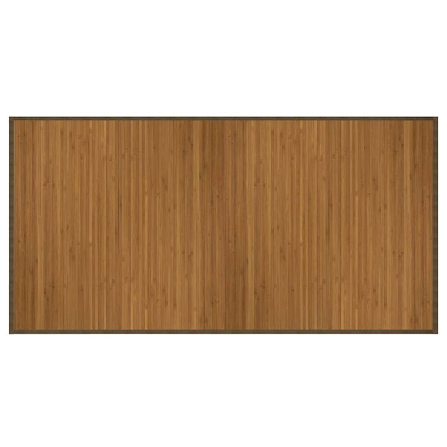gulvtæppe 100x200 cm rektangulær bambus brun