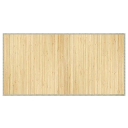 gulvtæppe 100x200 cm rektangulær bambus lys naturfarvet