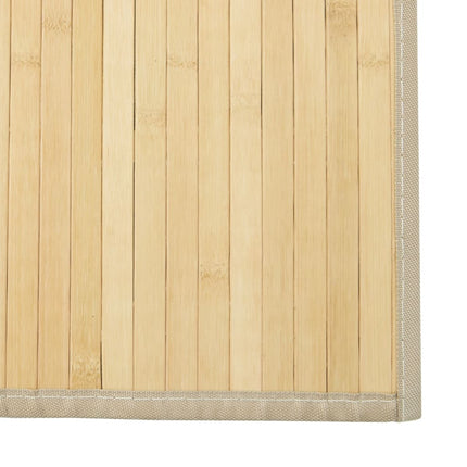 gulvtæppe 100x200 cm rektangulær bambus lys naturfarvet