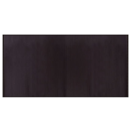 gulvtæppe 100x200 cm rektangulær bambus mørkebrun