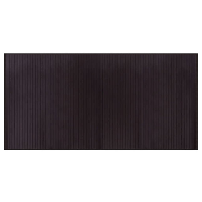gulvtæppe 100x200 cm rektangulær bambus mørkebrun