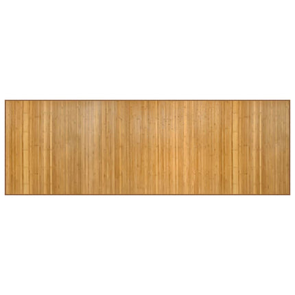 gulvtæppe 100x300 cm rektangulær bambus naturfarvet