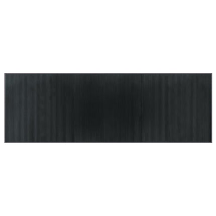 gulvtæppe 100x300 cm rektangulær bambus grå