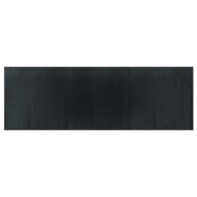 gulvtæppe 100x300 cm rektangulær bambus grå