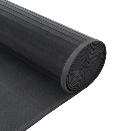 gulvtæppe 100x300 cm rektangulær bambus grå