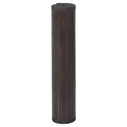 gulvtæppe 100x300 cm rektangulær bambus mørkebrun