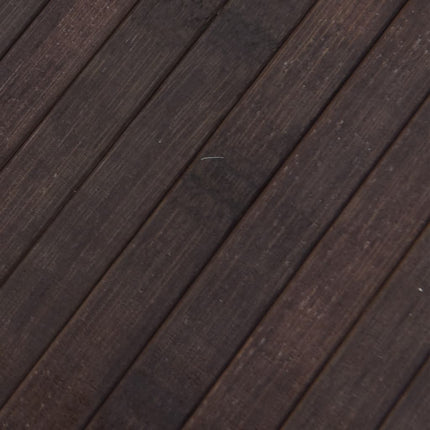 gulvtæppe 100x300 cm rektangulær bambus mørkebrun
