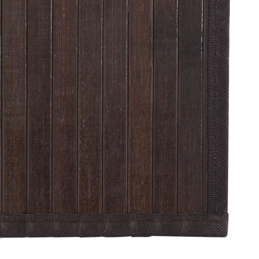 gulvtæppe 100x400 cm rektangulær bambus mørkebrun