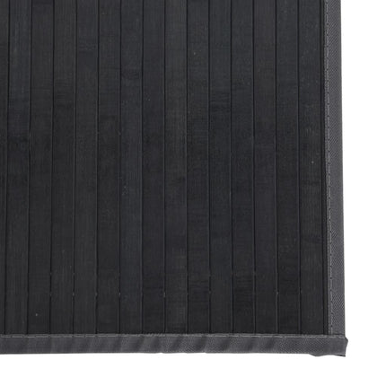 gulvtæppe 100x500 cm rektangulær bambus grå