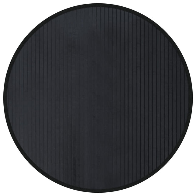 gulvtæppe 80 cm bambus sort