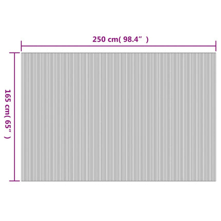 rumdeler bredde 250 cm højde 165 cm bambus brun