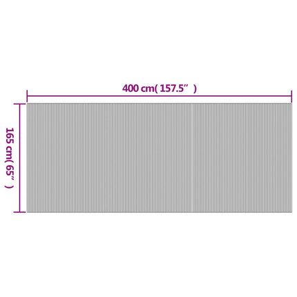 rumdeler bredde 400 cm højde 165 cm bambus sort