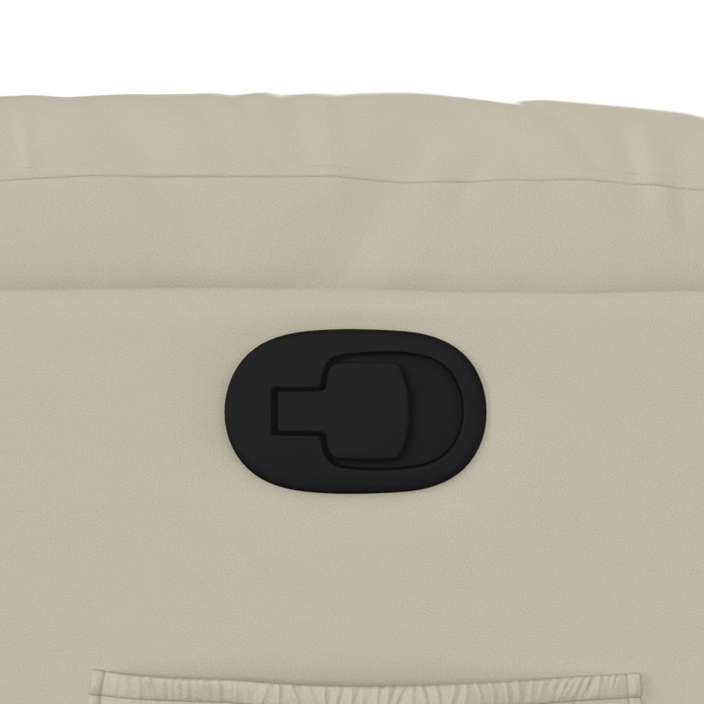 lænestol kunstlæder cremefarvet