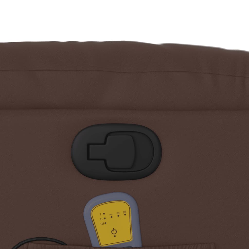 massagestol kunstlæder brun