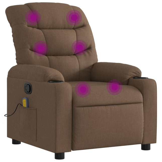 massagestol stof brun
