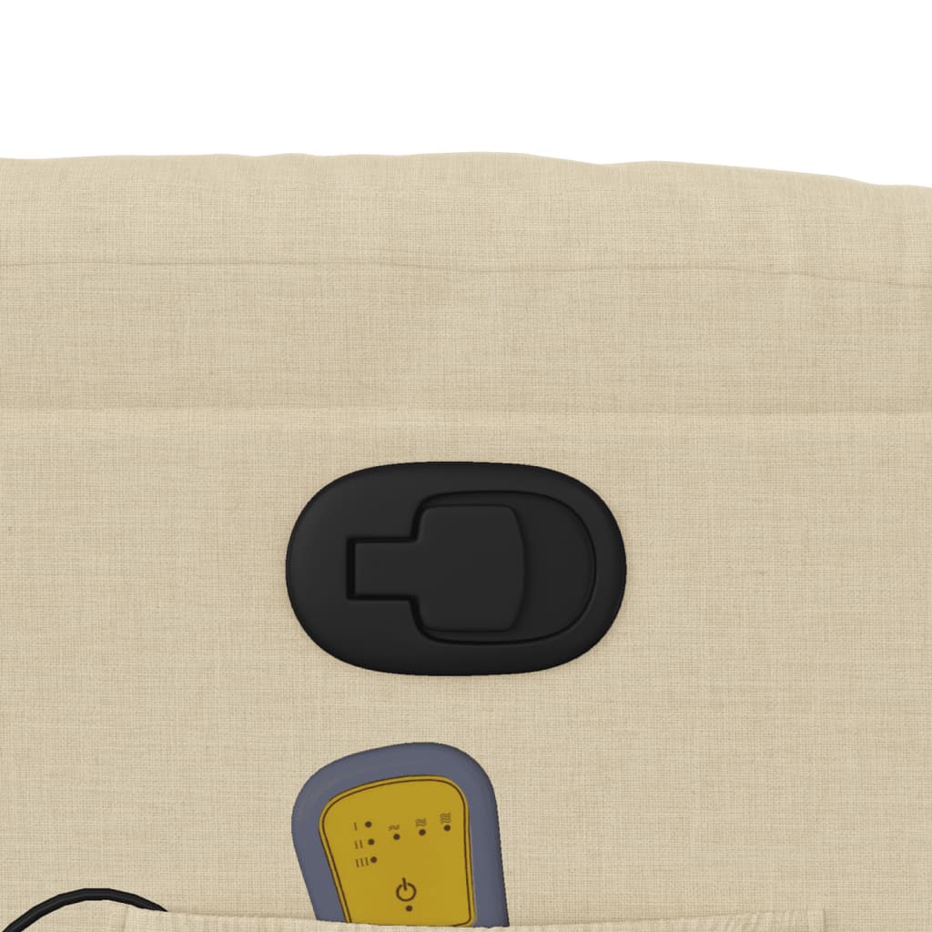 massagestol stof cremefarvet