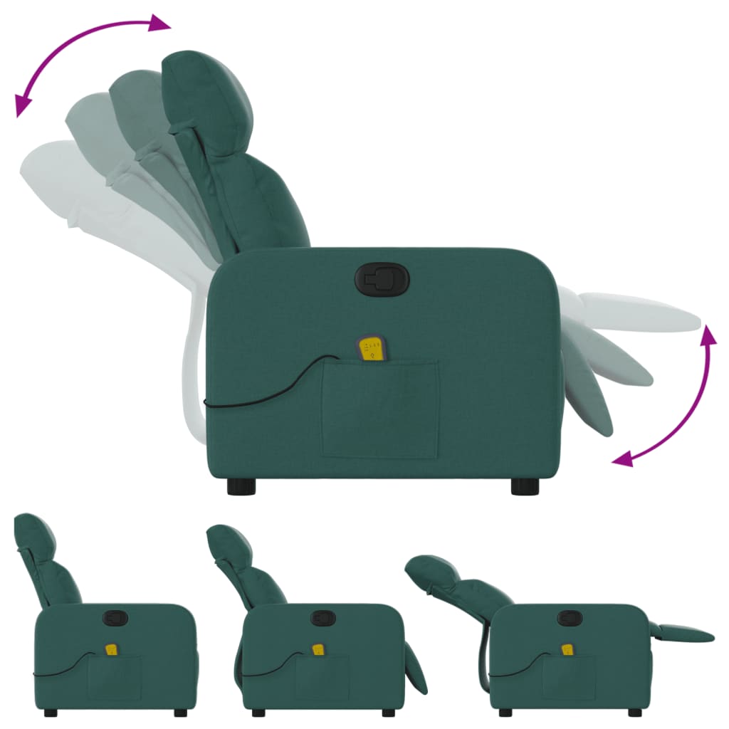 massagestol stof mørkegrøn