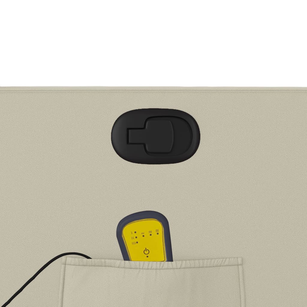 massagestol kunstlæder cremefarvet