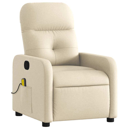 massagestol stof cremefarvet