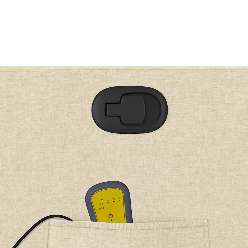 massagestol stof cremefarvet