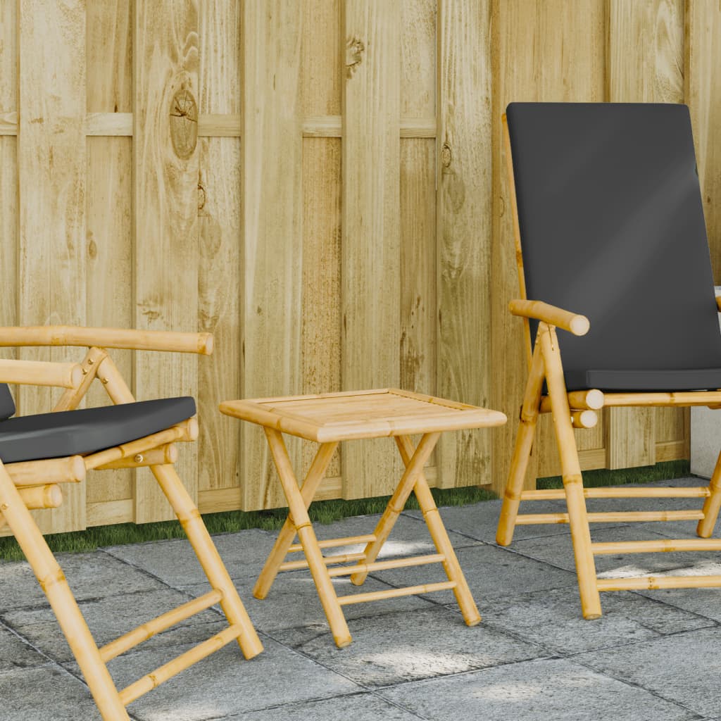 Foldbart havebord i bambus - 45 x 45 x 45 cm