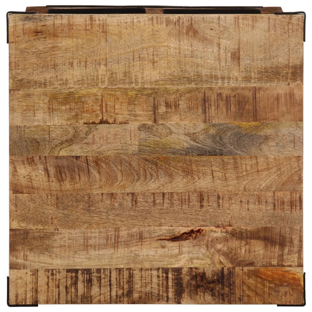 sofabord med skuffer 50x50x40 cm massivt mangotræ