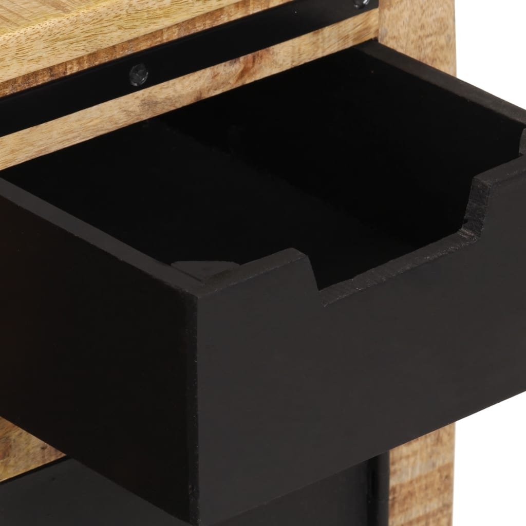 skænk med 2 skuffer 55x35x60 cm massivt mangotræ